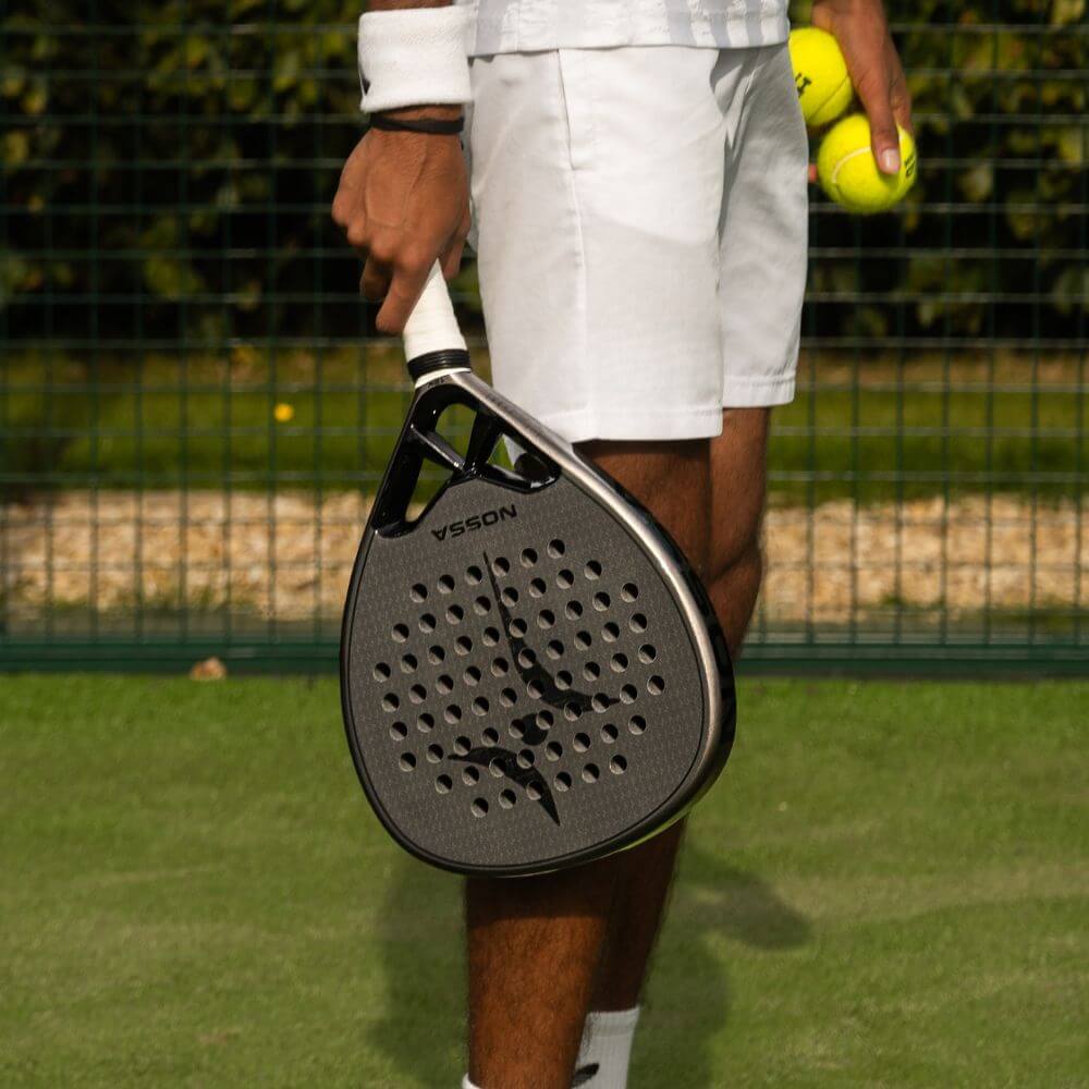 Padel Player Holding Nossa Core Padel Racket