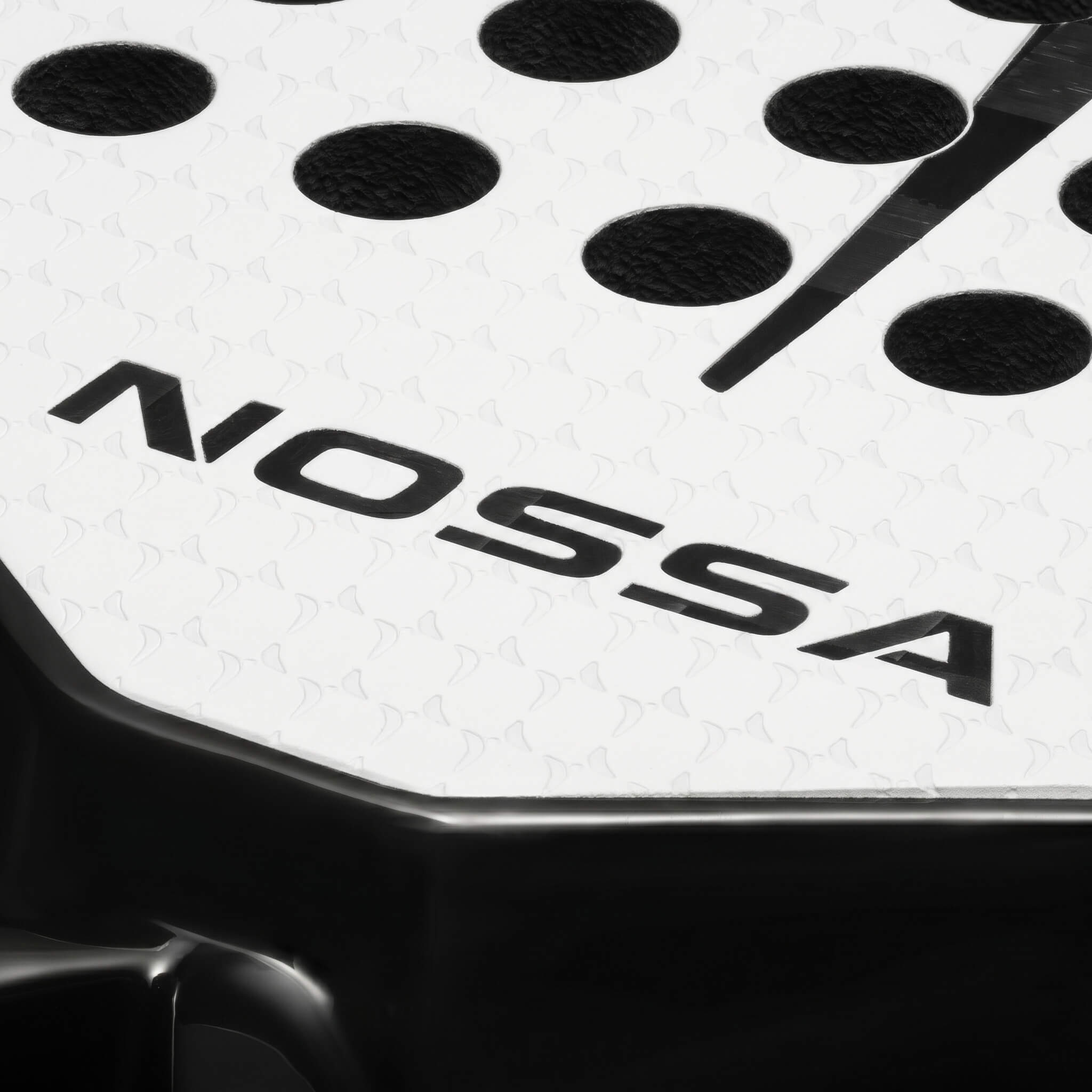 White Nossa Core Padel Racket Close Up Of Racket Face 2